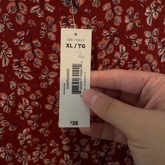 Joe Fresh Red Floral Wrap Dress - Picture 3 of 3